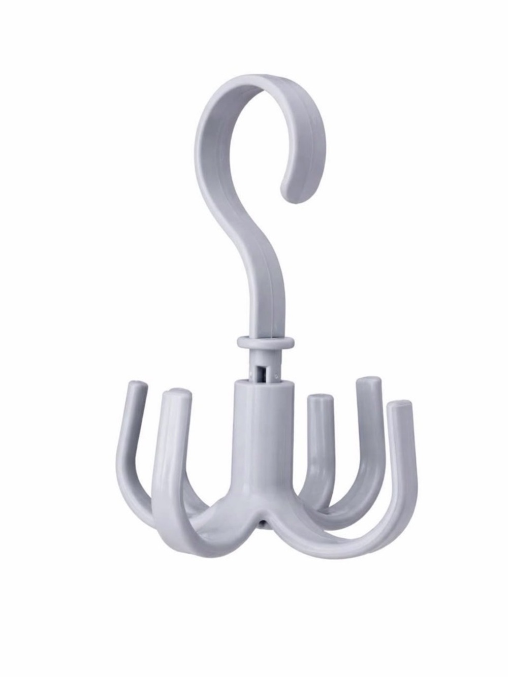 Rotating Bag & Hat Hanger Organizer Closet Storage Hook Set Light Blue